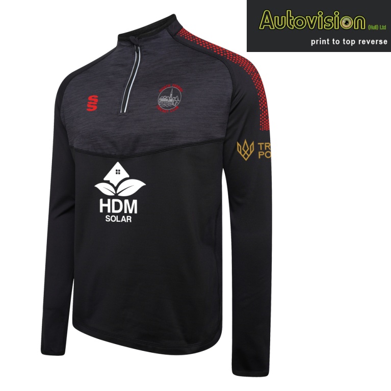 1/4 Zip Dual Performance Top :  Black